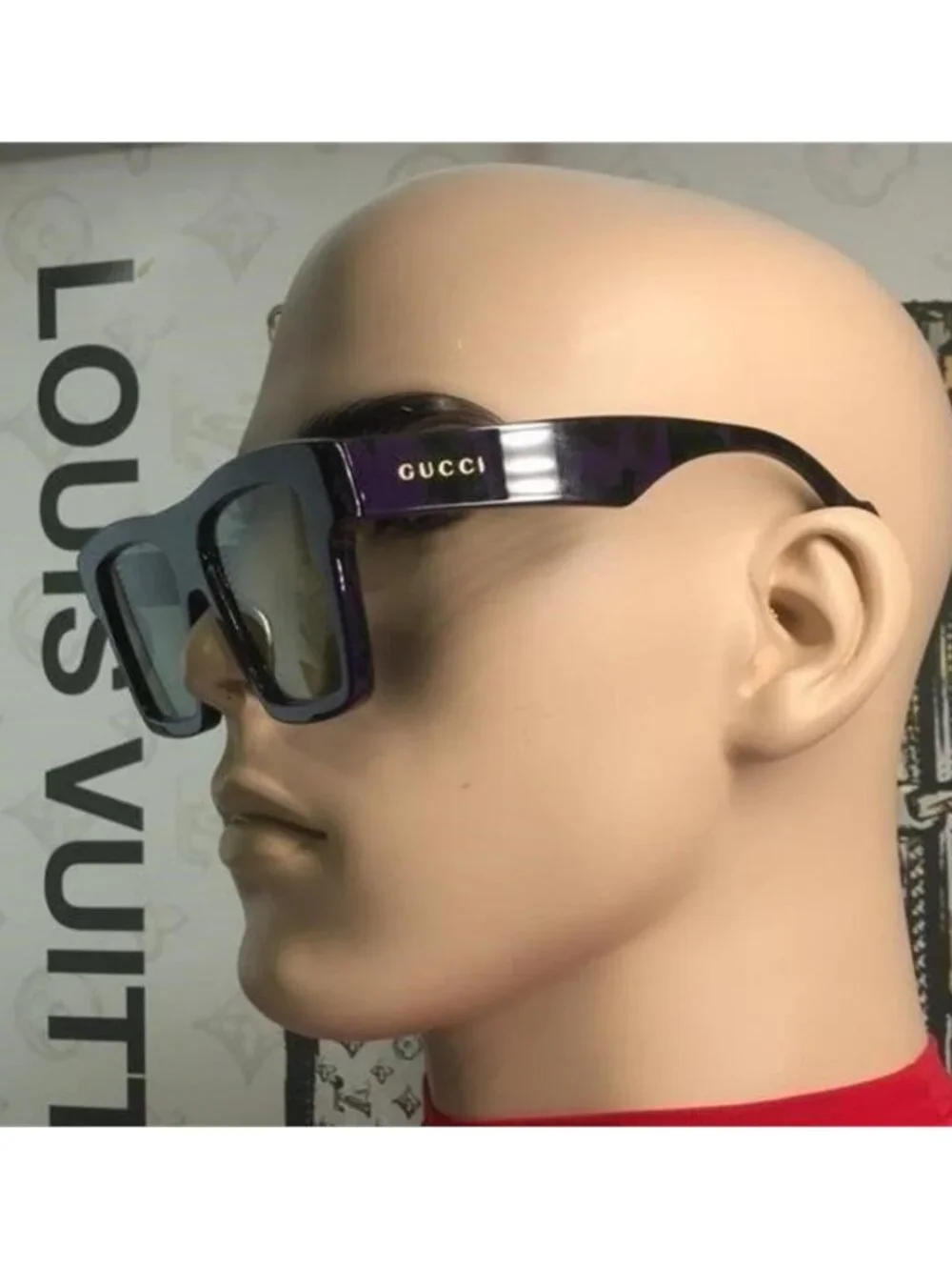 New Authentic Gucci Black and Purple Sunglasses GG0962S 014